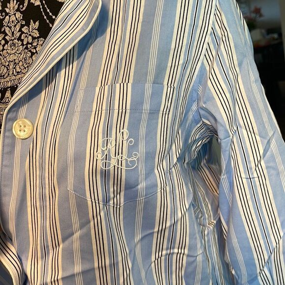 Lauren Ralph Lauren Three-Quarter Sleeve Jersey Sleep Shirt - Picture 2 of 3